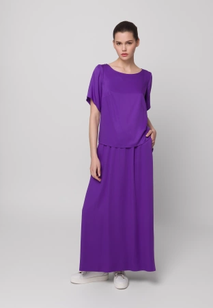 Fioletowa bluzka z wiskozy