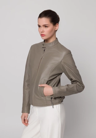 Skórzana kurtka na suwak