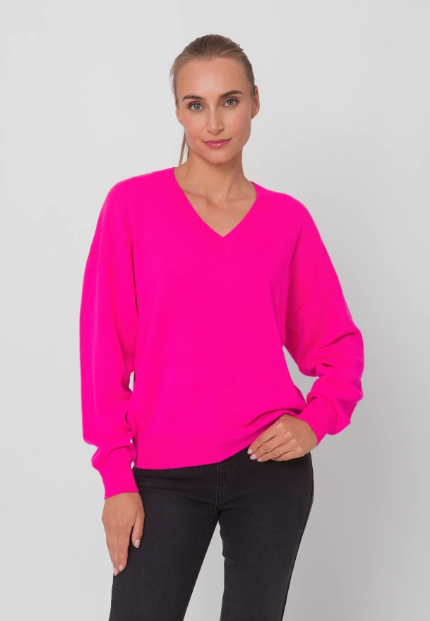Kaszmirowy sweter w kolorze różowym