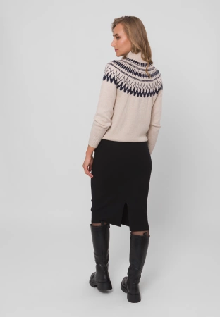 Czarna dzianinowa spódnica