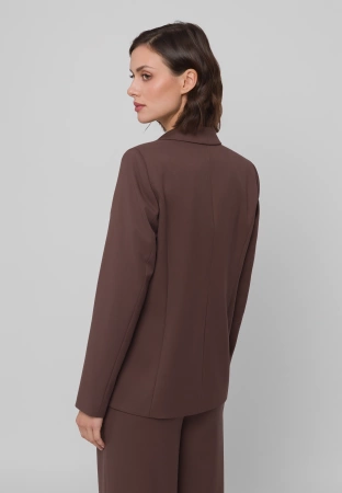 Żakiet na jeden guzik w kolorze brązowym