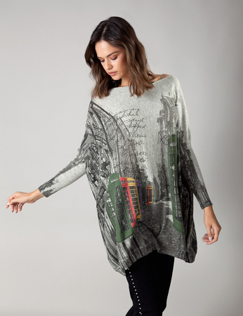 Tunika oversize w print