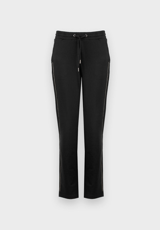 Bawełniane spodnie z aplikacją z łańcuszków