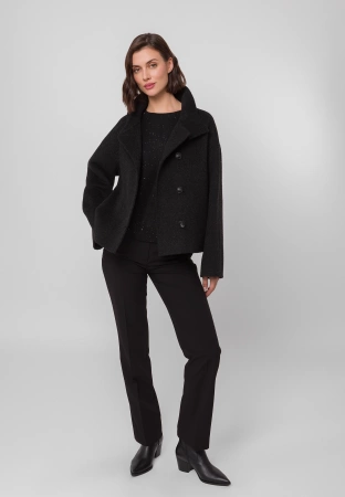 Czarna kurtka double face