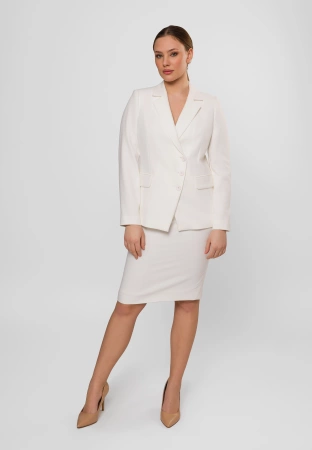 Żakiet z asymetrycznym zapięciem z wiskozą