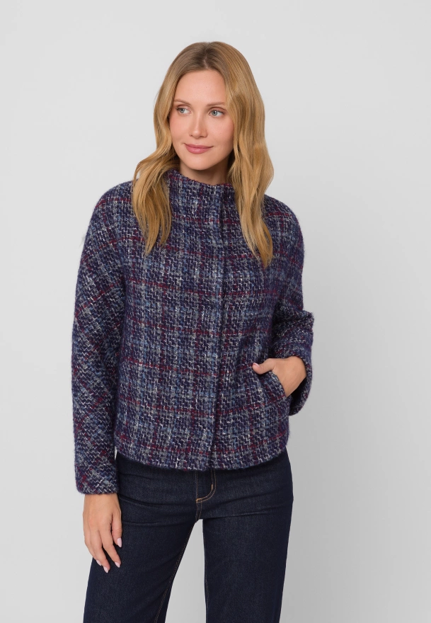 Kurtka wełniana ze stójką