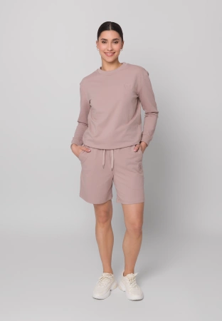Bawełniane dresowe spodenki w beżowym kolorze