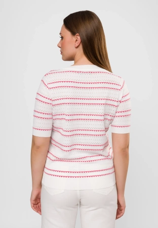 Dzianinowa bluzka w różowe paski