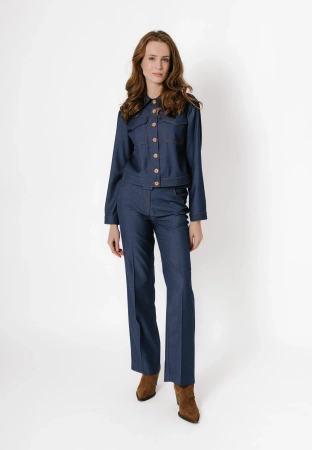 Krótka kurtka a'la jeans z wiskozą