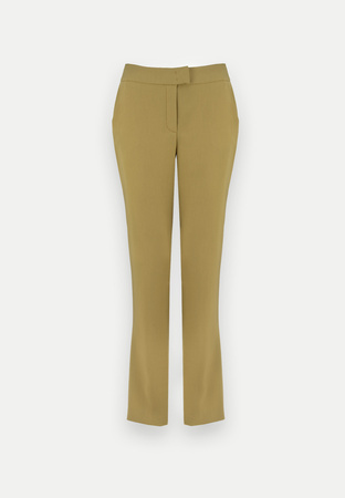 Spodnie w kolorze khaki z wiskozą