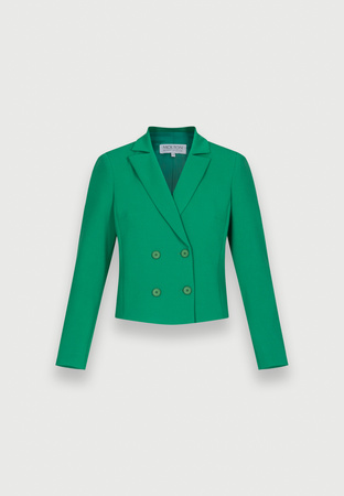Krótki zielony żakiet