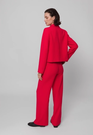 Czerwony pudełkowy żakiet