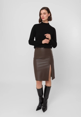 Czarny półgolf 100% wełna