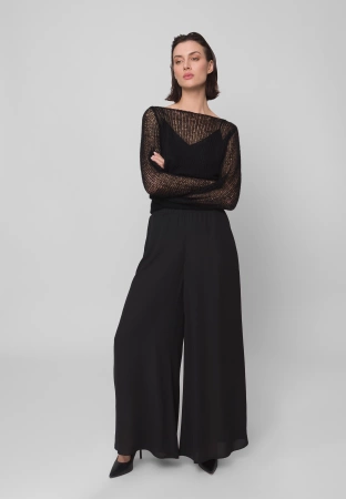 Spodnie palazzo z szeroką nogawką