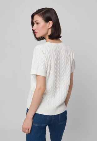 Dzianinowa bluzka w warkoczowy splot