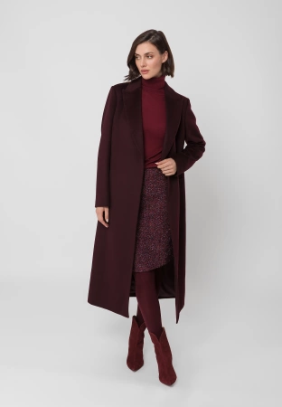 Bordowa spódnica ołówkowa