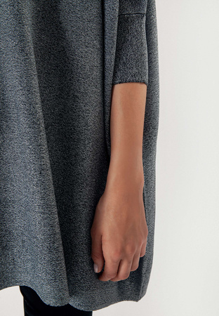 Czarna tunika z nitką lureksową