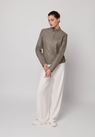 Skórzana kurtka na suwak