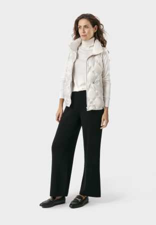 Dzianinowe spodnie z szeroką nogawką