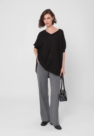 Garniturowe spodnie z szeroką nogawką