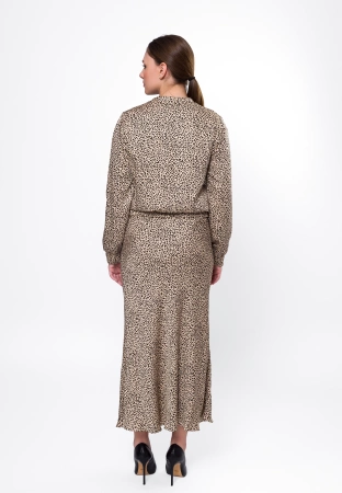 Bomberka z wiskozy w drobną panterkę