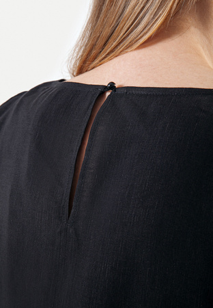 Czarna bluzka z lnem