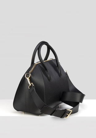 Skórzana torba z szerokim paskiem