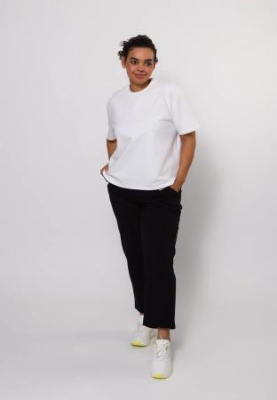 Czarne dresowe spodnie z prostą nogawką