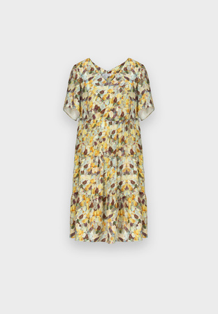 Wzorzysta sukienka z wiskozy