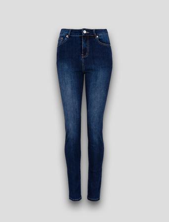 Granatowe jeansowe spodnie