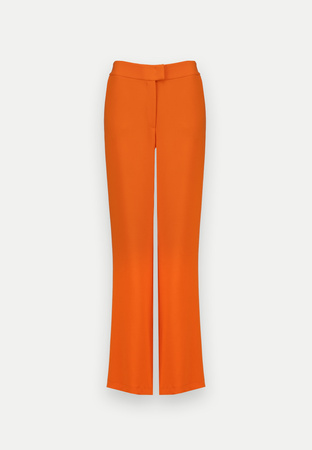 Pomarańczowe spodnie z szeroką nogawką