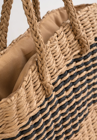 Brązowa pleciona torba