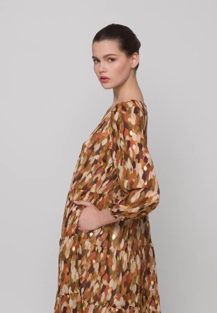 Sukienka w złote liście