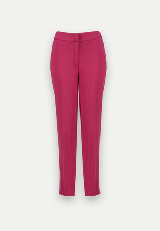 Amarantowe spodnie z kantem
