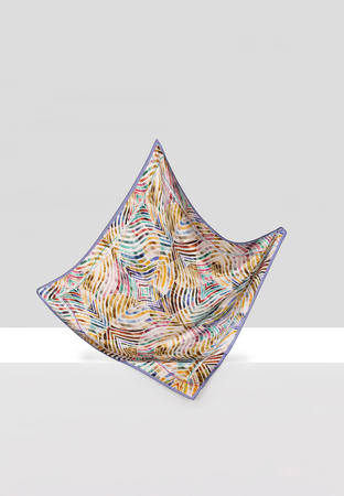 Jedwabna apaszka w kolorową mozaikę