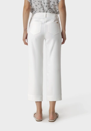 Spodnie cropp w kolorze ecru
