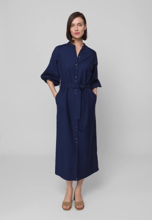 Długa sukienka zapinana na guziki