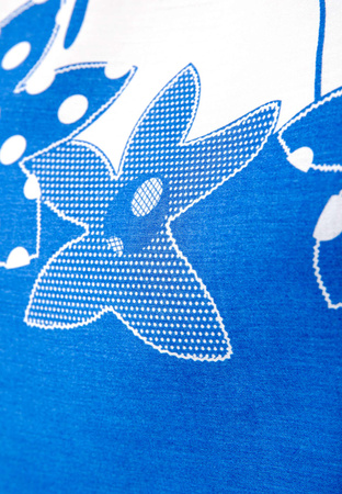 Bawełniana bluzka w niebieskie kwiaty