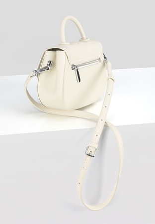 Skórzana fakturowana torebka do ręki