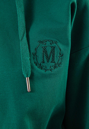 Zielona bawełniana bluza na suwak