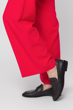 Czarne skórzane mokasyny