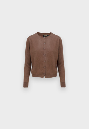 Brązowy kardigan z kaszmirem