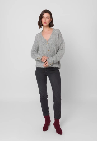 Jeansy slim fit w kolorze szarym