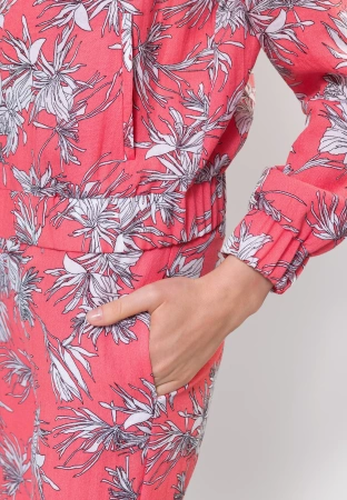 Bomberka z wiskozą w białe kwiaty