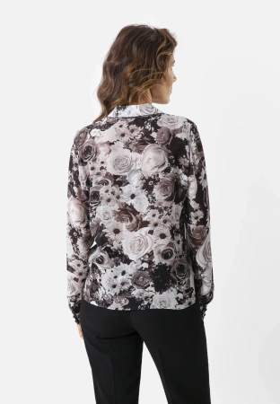 Wiskozowa koszula w róże