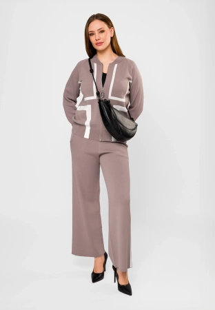 Dzianinowa bluza w geometryczny wzór