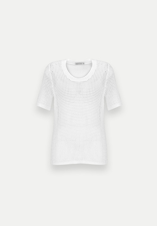 Biała ażurowa bluzka