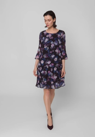 Wiskozowa sukienka w róże