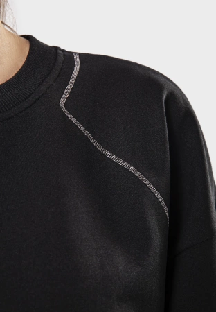 Bawełniana bluza z aplikacją z łańcuszków