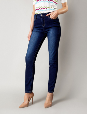 Granatowe jeansowe spodnie